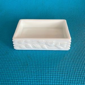 Vintage milk glass container